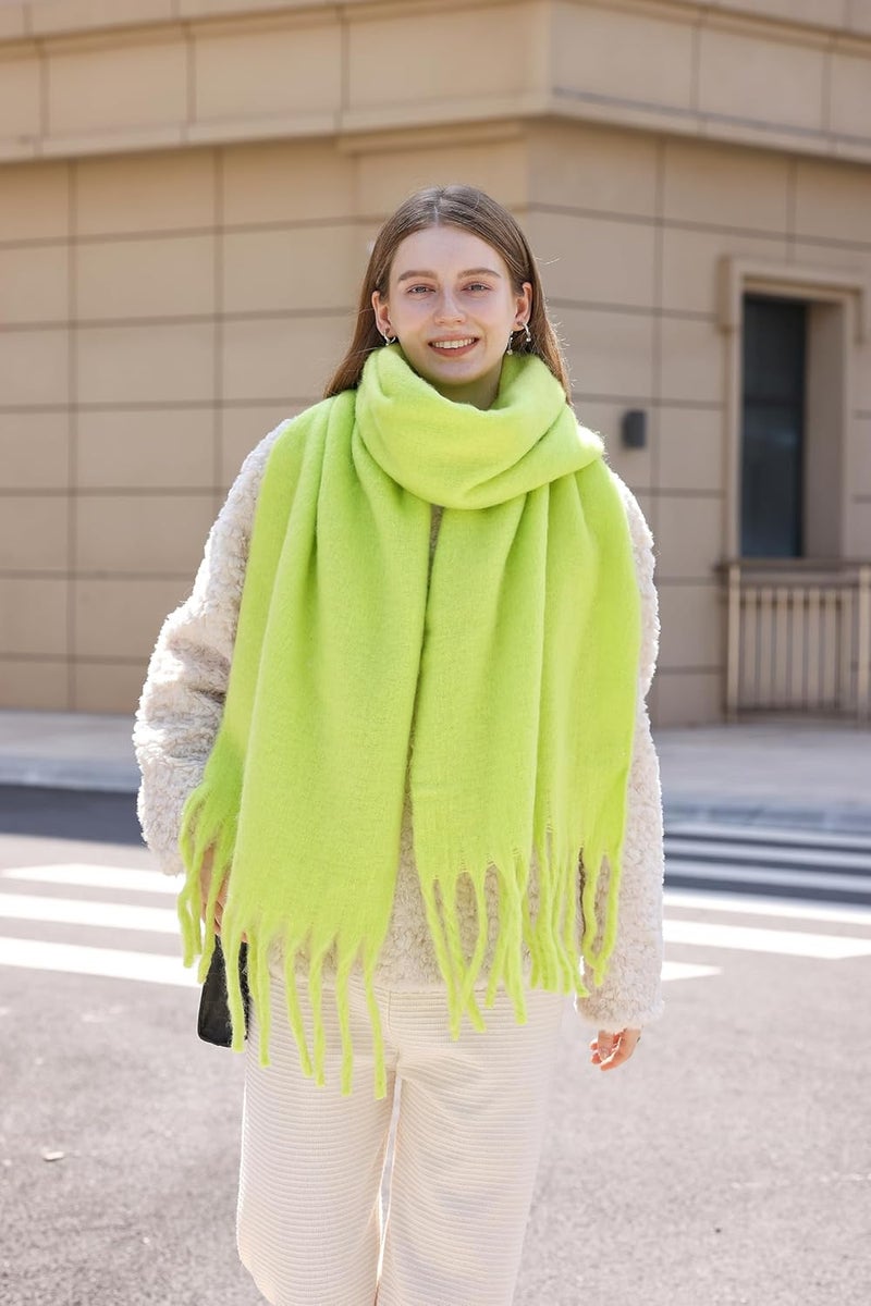Wander Agio Winter Warm Scarf Long Pashmina Extra Large Shawls and Wraps for Women Large Blanket Scarves Solid - Image 2